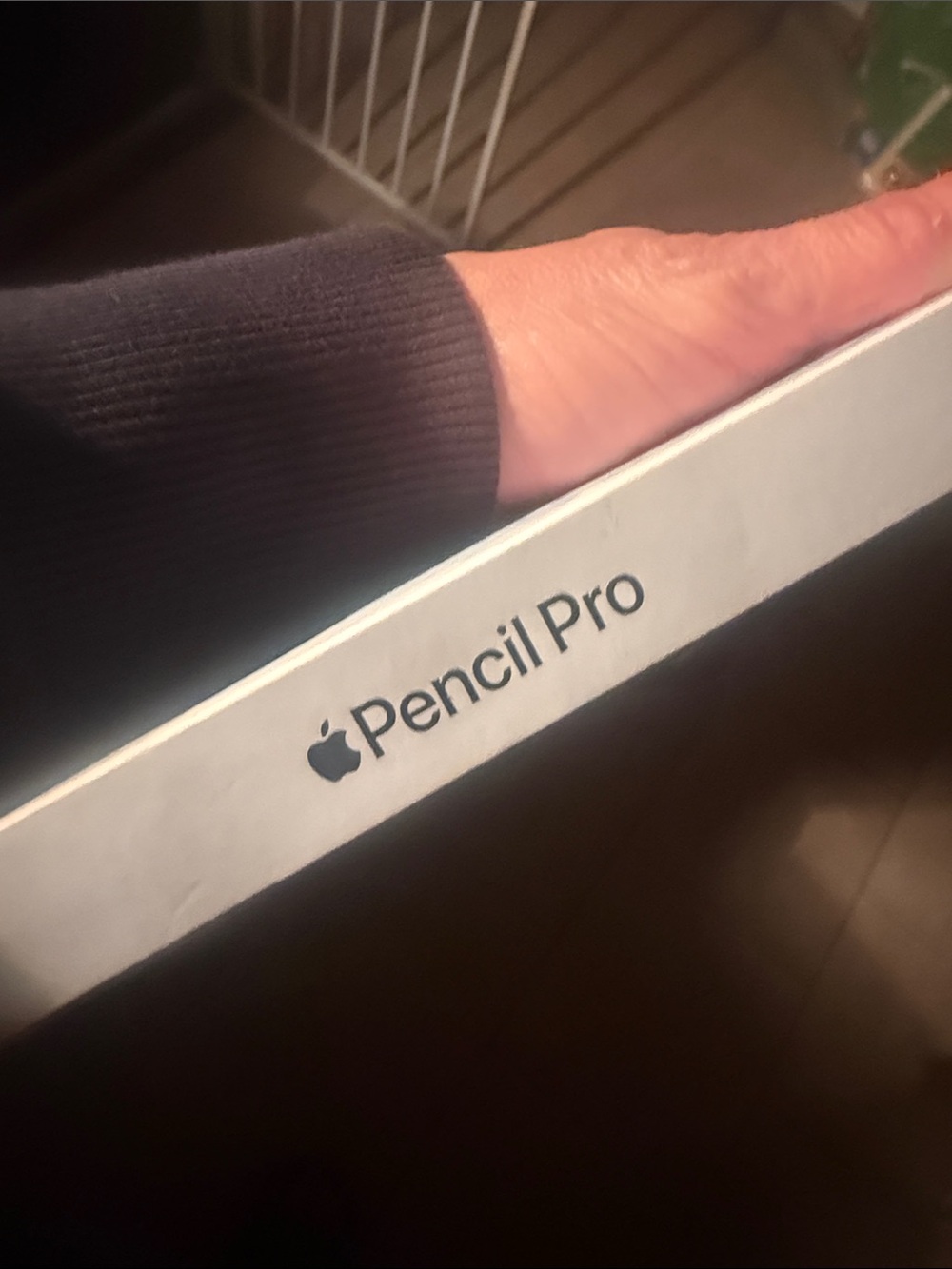Apple Pencil Pro in White with Black Text Label - Apple
